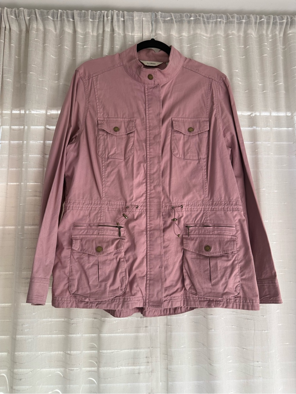 L.L. Bean Dusty Rose Utility Jacket with Cinch Waist